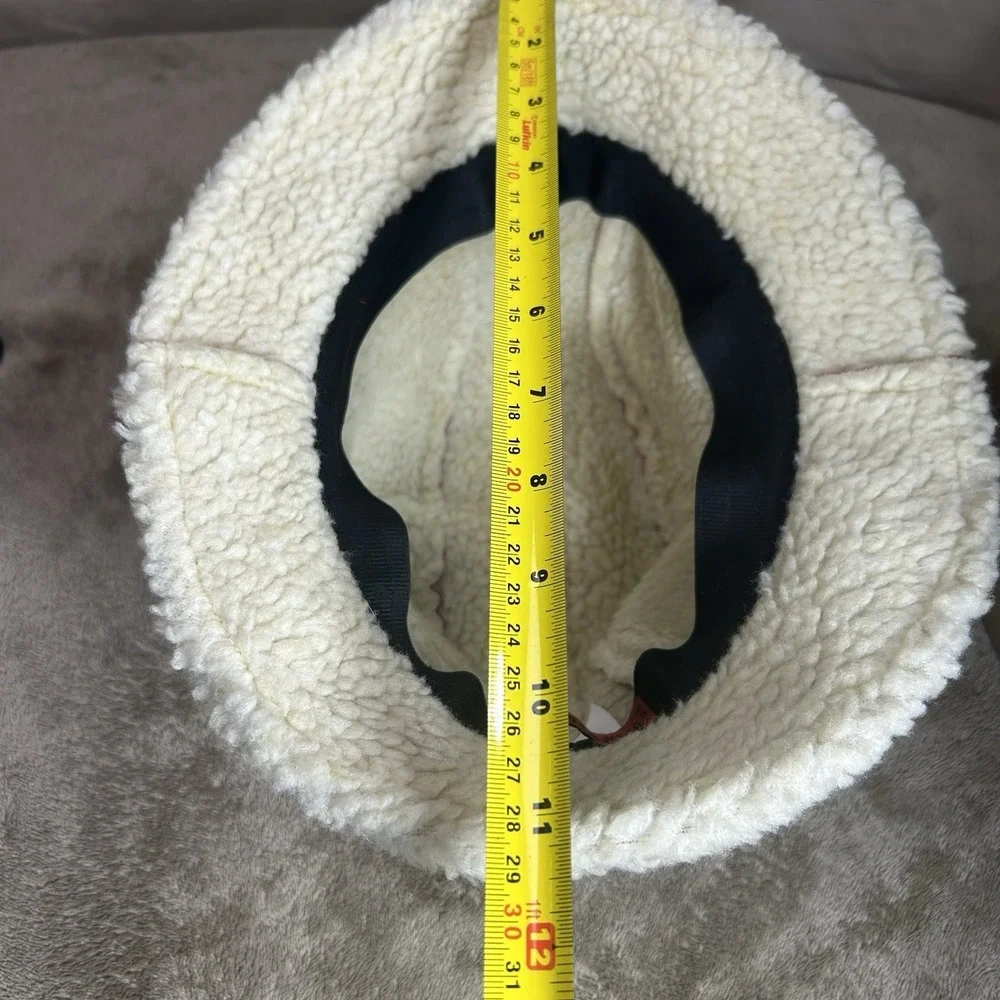 San Diego Hat Co Womens Pink Faux Shearling Bucket Hat 57cm Winter Cloche